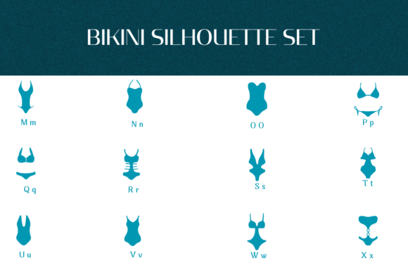 Bikini Silhouette Set Font - Preview 2