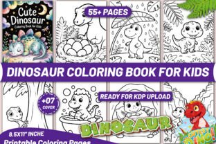 CUTE DINOSAUR COLORING BOOK for KIDS Graphic by ArT DeSiGn · Creative ...