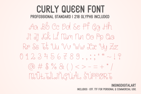 Curly Queen Font font preview - 4
