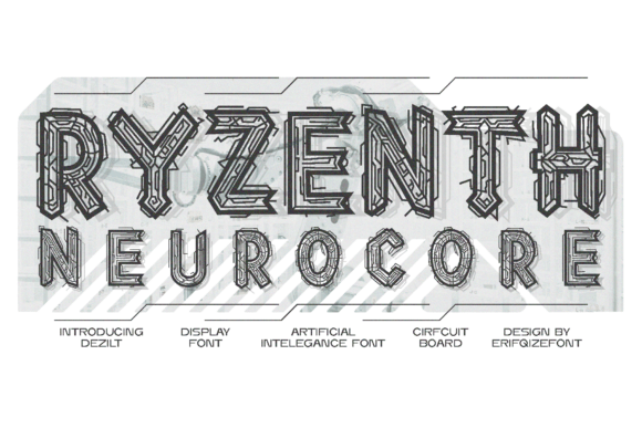 Dezilt Font PNG with transparent background - Preview 1