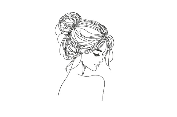Line Art Female Portrait