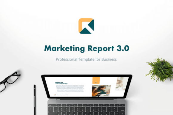 Preview of Marketing Report 3.0 PowerPoint Template marketing presentation template