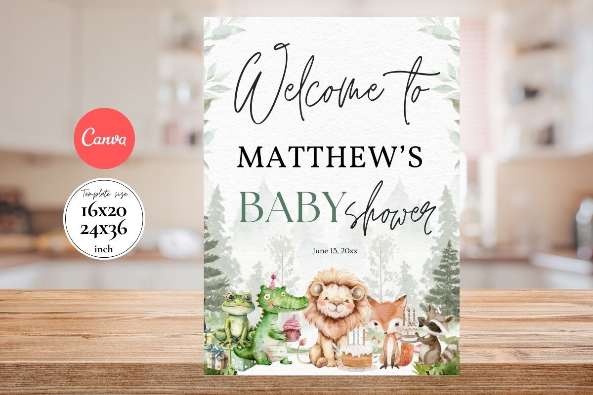 Modern Birthday Welcome Sign