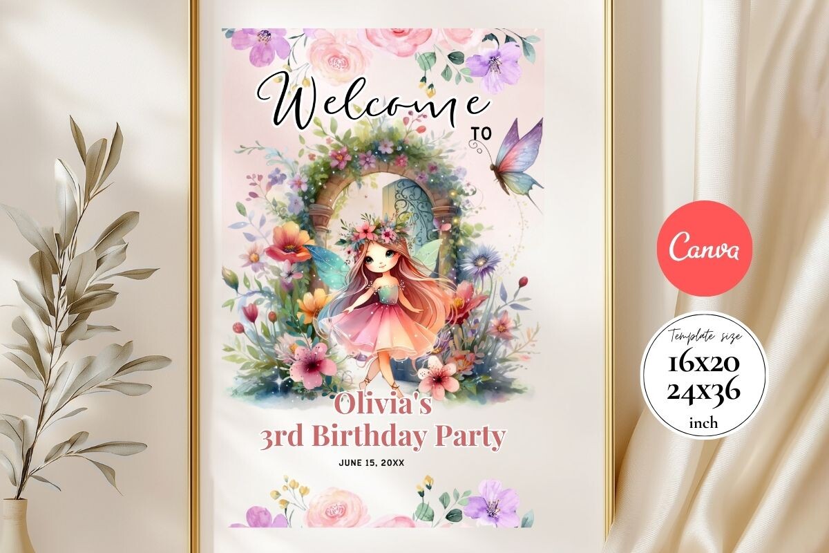 Modern Birthday Welcome Sign