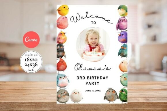 Modern Birthday Welcome Sign