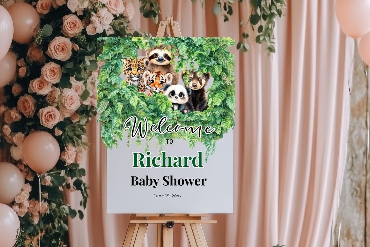 Modern Birthday Welcome Sign