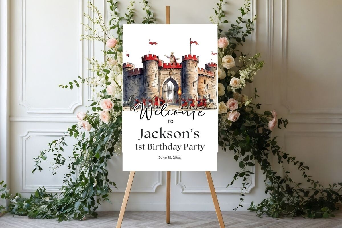 Modern Birthday Welcome Sign