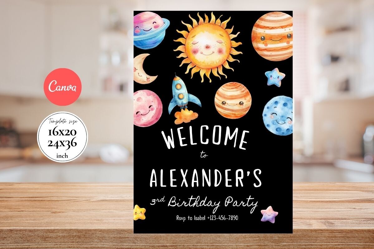 Modern Birthday Welcome Sign