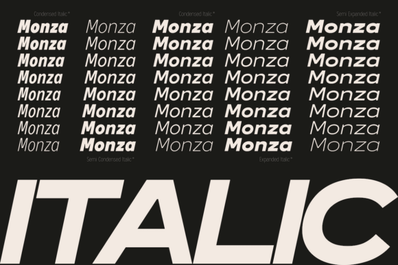 Monza Font PNG with transparent background - Preview 2