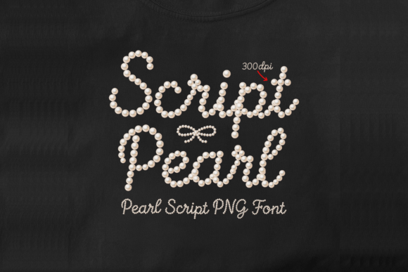 Pearl Script Font PNG Alphabet Letters Graphic by Jozoor · Creative Fabrica