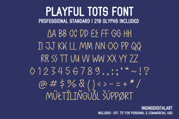 Playful Tots Font PNG with transparent background - Preview 4