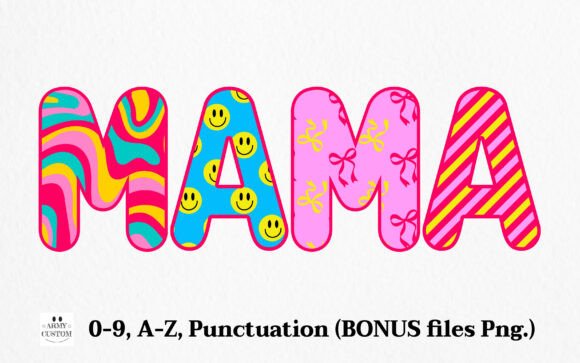 Pop Bundle Font PNG with transparent background - Preview 1