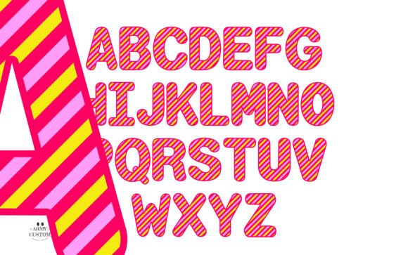 Pop Bundle Font PNG with transparent background - Preview 2