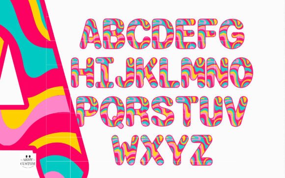 Pop Bundle Font PNG with transparent background - Preview 5