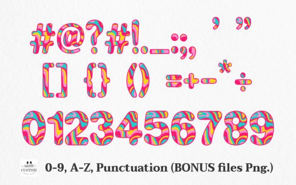 Pop Bundle Font PNG with transparent background - Preview 6