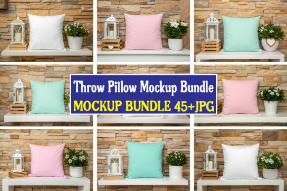 Throw Pillow Mockup Bundle 04