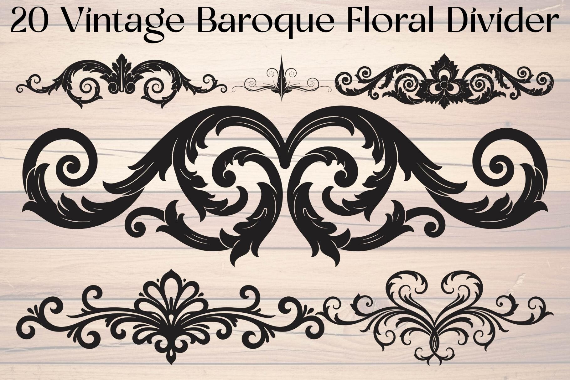 Vintage Baroque Floral Divider