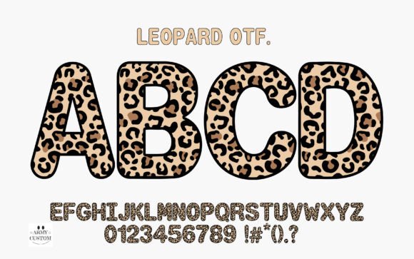 Am Leopard Color Fonts Font By Army Custom