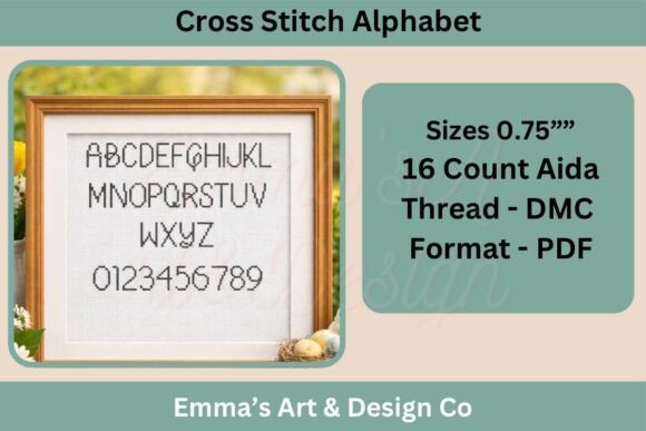 Alphabet Cross Stitch Pattern PDF