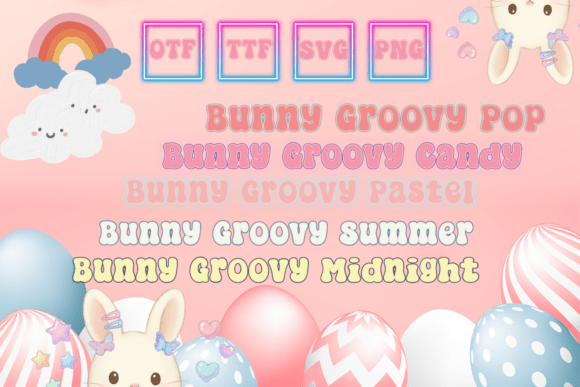 Bunny Groovy Pastel Font - Preview 2