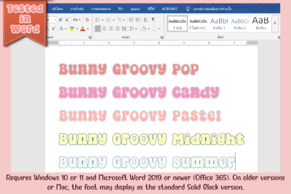 Bunny Groovy Pastel Font - Preview 3