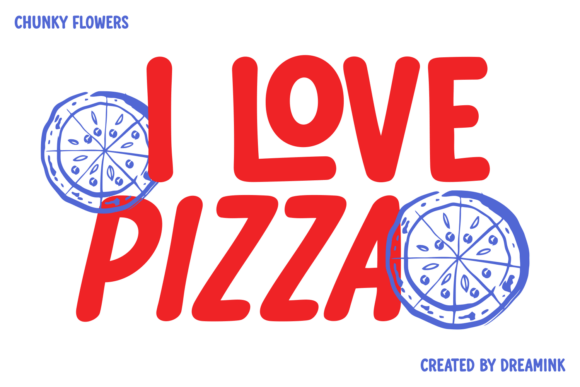 Chunky Flowers Font - Preview 2