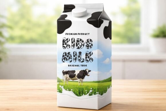 Cute Milky Font PNG with transparent background - Preview 2