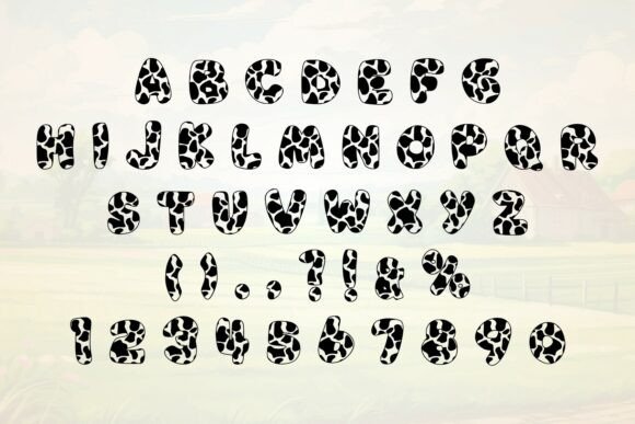Cute Milky Font PNG with transparent background - Preview 4