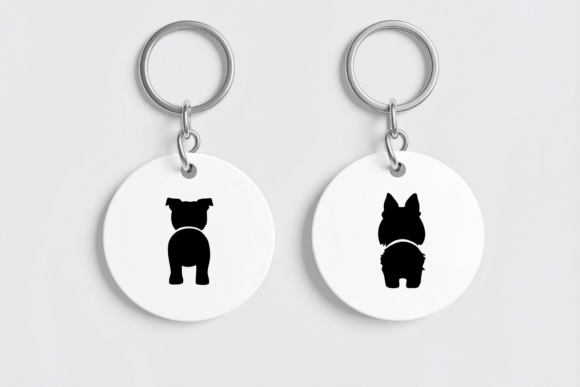 Dog Butt Silhouette Set Font - Preview 5