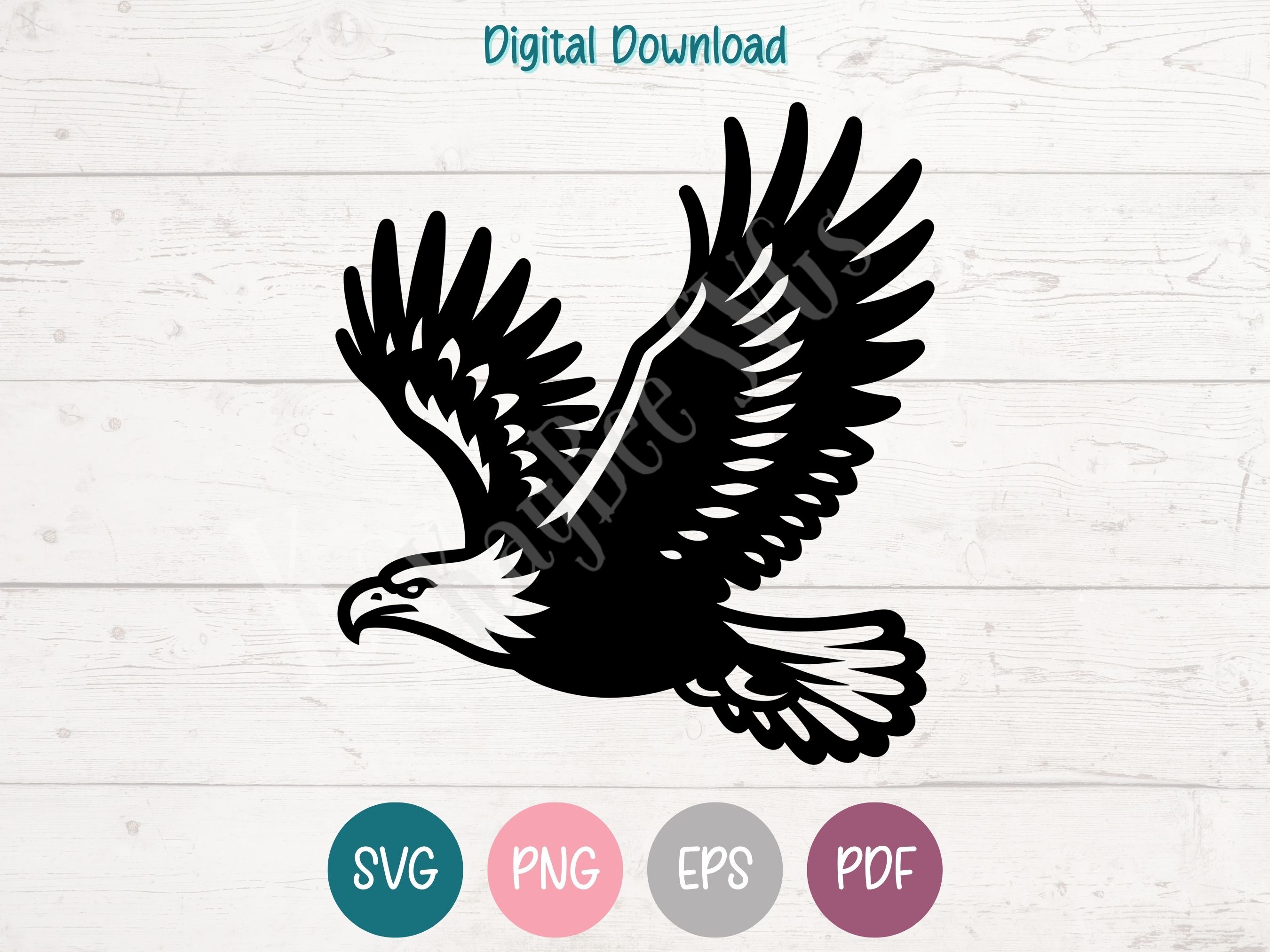 Flying Bald Eagle SVG Cut File Graphic by KayBeeSVGs · Creative Fabrica