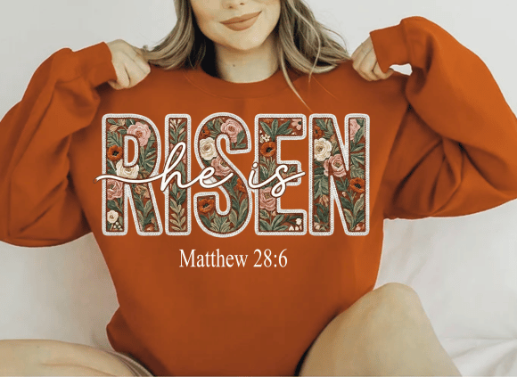 He is Risen Floral PNG