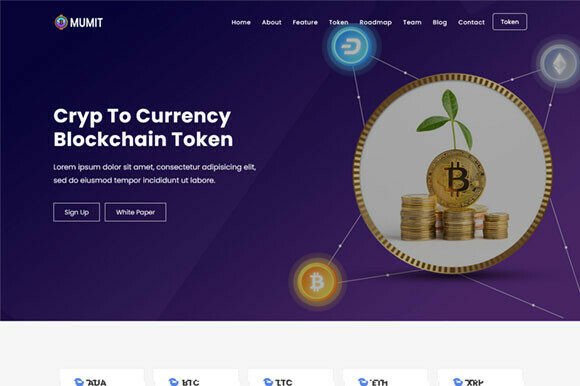 ICO & Bitcoin HTML Template