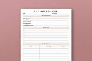 Life Goals Planner Template Graphic by Pugazh Logan · Creative Fabrica