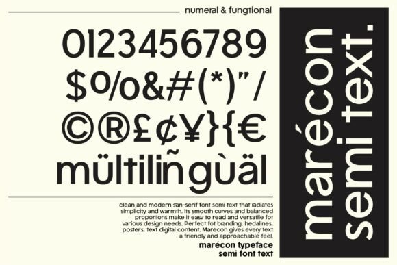 Marecon Font PNG with transparent background - Preview 4