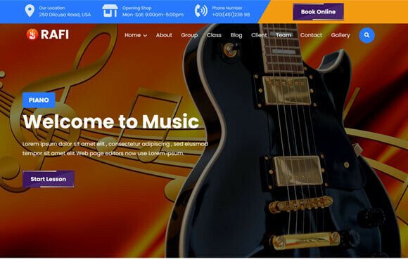 Music School HTML Template