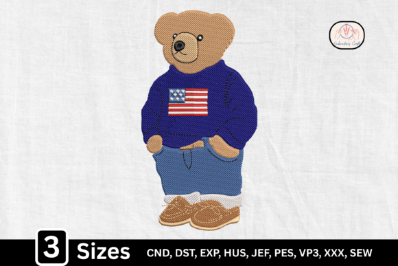 Patriotic Teddy Bear USA Flag