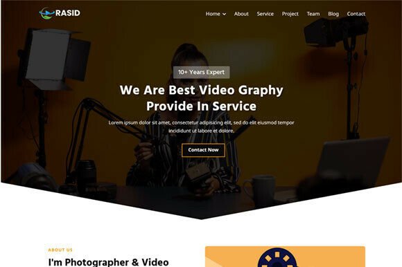 Photography & Videography HTML Template