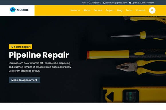 Plumber Repair Service HTML Template