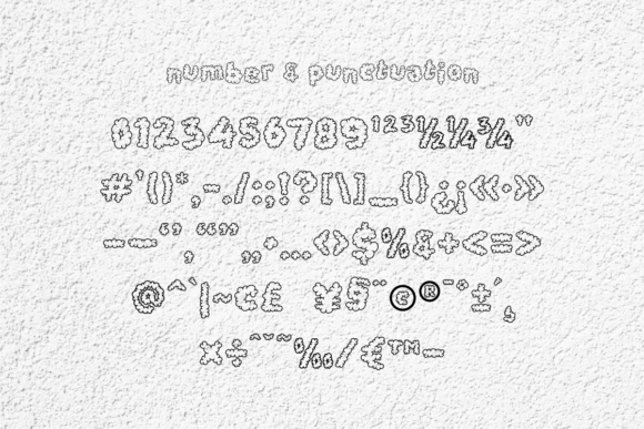 Popcorn Picasso Font PNG with transparent background - Preview 3