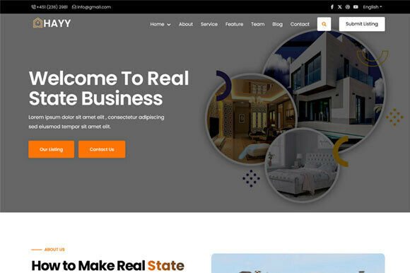 Real State HTML5 Landing Page Template