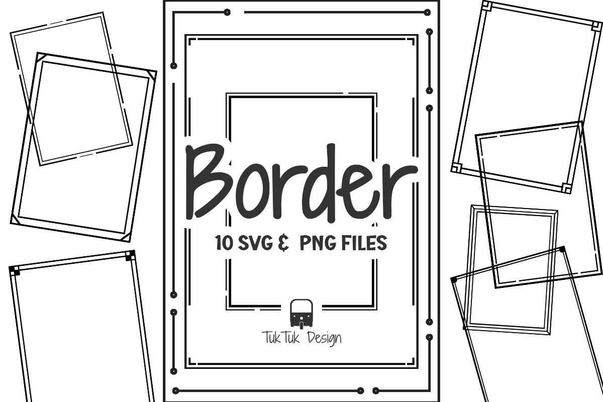 Rectangle Frame Border Set SVG PNG