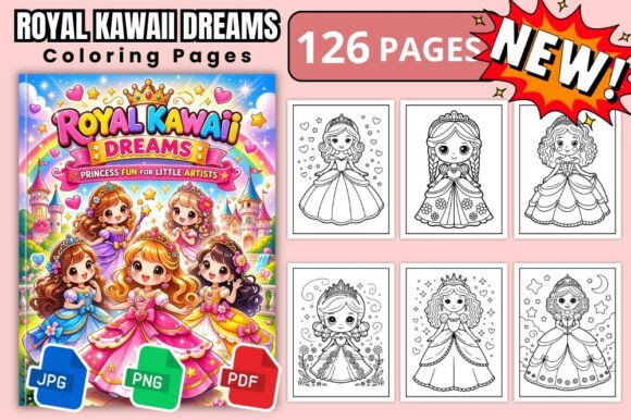 Royal Kawaii Dreams Coloring Book