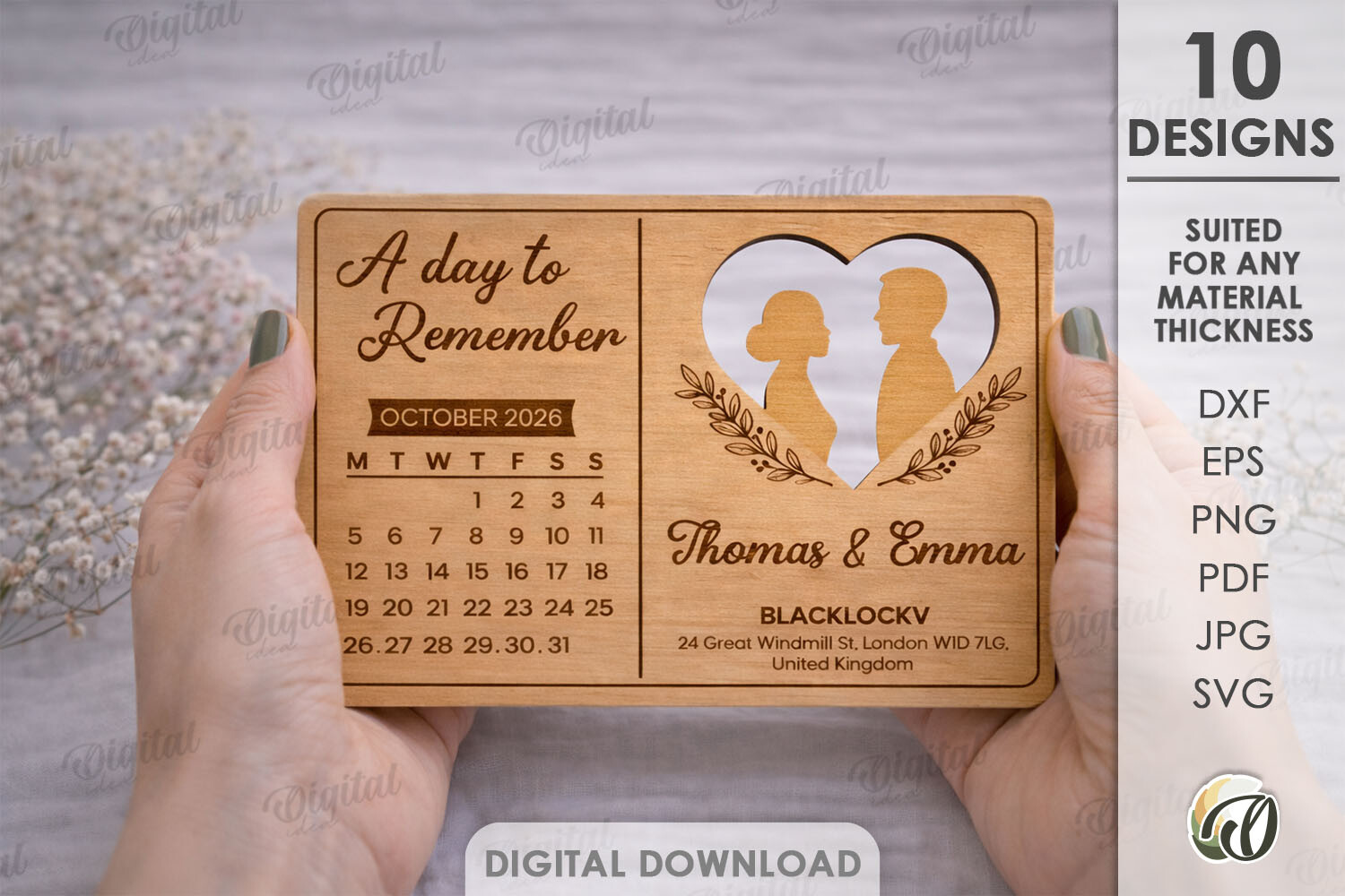 Save the Date Laser Cut