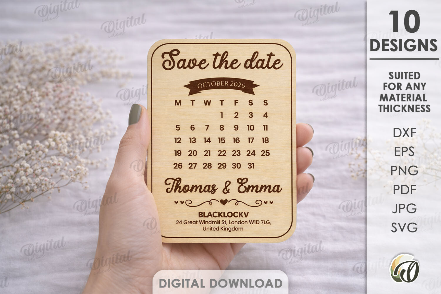 Save the Date Laser Cut