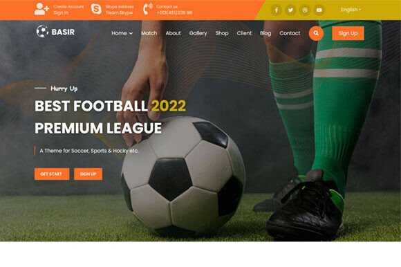 Scoccer Club & Sports Template