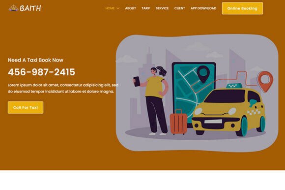 Taxi Service HTML Template