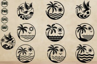 Tropical Beach Svg, Palm Tree Svg Bundle Graphic by RN Studio ...