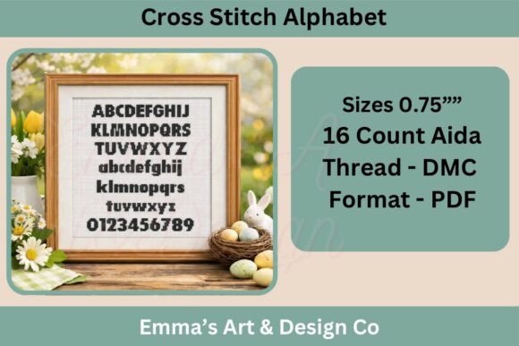 Alphabet Cross Stitch Pattern PDF