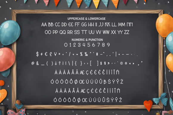 Birthday Blackboard Font - Preview 6