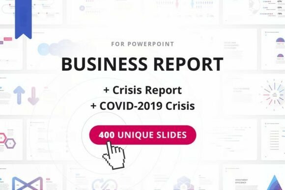 Preview of Business Report PowerPoint 400 Slides PowerPoint template